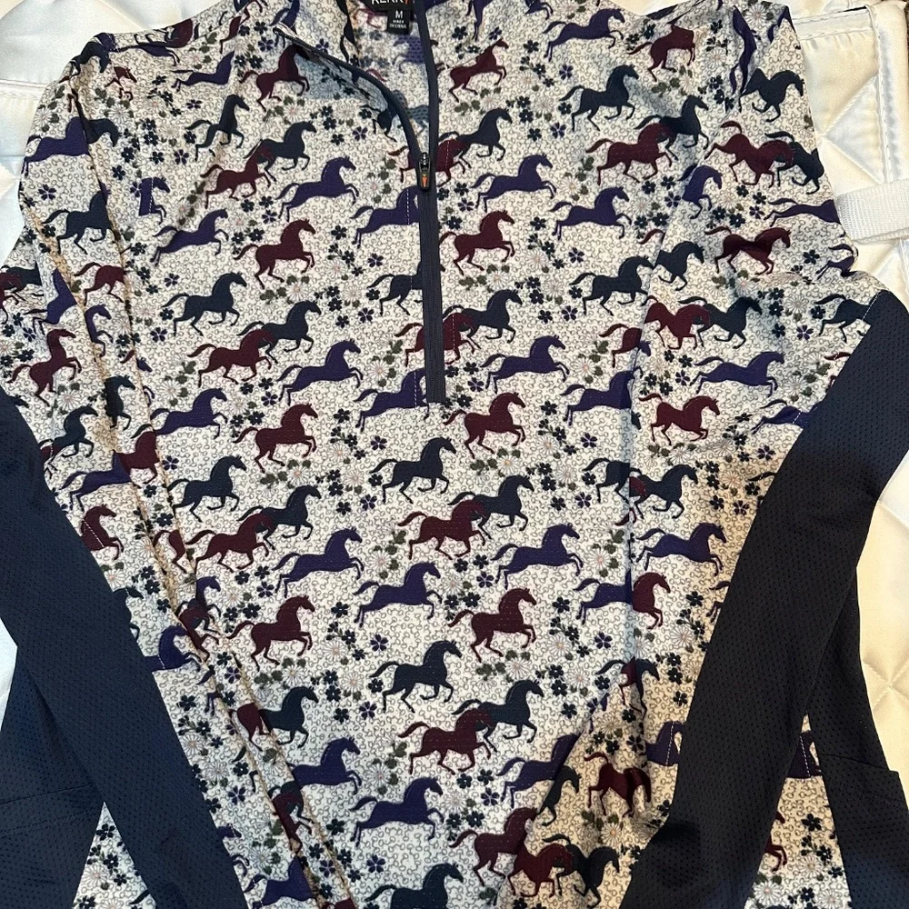 Women's Kerrits multi colored half zip top - Picture 2 of 3